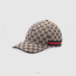 GUCCI Original GG Canvas Baseball Hat With Web
